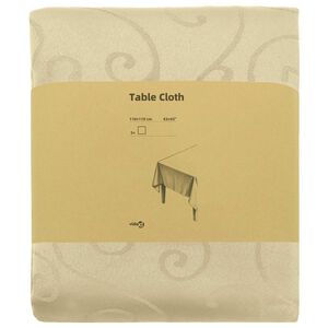 vidaXL Tissu de Table 5 pc Carr&eacute; Cr&egrave;me blanc 110 x 110 cm