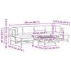 vidaXL Ensemble de salon de jardin 7 pcs Brun Cir&eacute; Pin massif