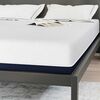 vidaXL Matelas Blanc et Bleu 140 x 200 cm Tissu jacquard