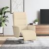 vidaXL Fauteuil inclinable avec repose-pied cr&egrave;me tissu