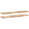 vidaXL &Eacute;tag&egrave;res flottantes 2 pcs 160x30x4 cm acacia massif non trait&eacute;