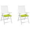 vidaXL Coussins de chaise de jardin lot de 2 vert vif 40x40x4 cm