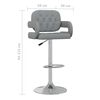 vidaXL Tabouret de bar Gris Similicuir