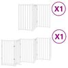 vidaXL Barri&egrave;re pour chien porte pliable 9panneaux blanc bois peuplier