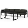 vidaXL Salon de jardin 5 pcs avec coussins Aluminium Anthracite
