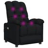 vidaXL Fauteuil de massage Noir Tissu