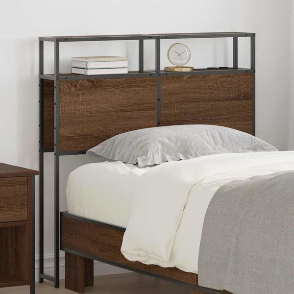 vidaXL T&ecirc;te de lit de rangement Ch&ecirc;ne marron 100 cm Bois d'ing&eacute;nierie