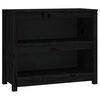 vidaXL Biblioth&egrave;que Noir 80x35x68 cm Bois de pin massif