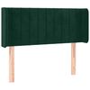 vidaXL T&ecirc;te de lit avec oreilles Vert fonc&eacute; 103x16x78/88 cm Velours