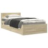vidaXL Cadre de lit et t&ecirc;te de lit sans matelas ch&ecirc;ne sonoma 90x190 cm