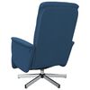 vidaXL Fauteuil inclinable de massage avec repose-pieds bleu tissu