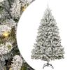 vidaXL Sapin de No&euml;l Artificiel &agrave; Branches Articul&eacute;es Vert et blanc