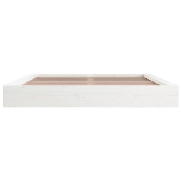 vidaXL Cadre de lit sans matelas blanc 120x200 cm bois massif