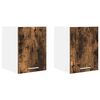vidaXL Armoire suspendue 2 pc Bois ancien et Blanc Bois d'ing&eacute;nierie