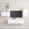 vidaXL Ensemble de meubles TV 4 pcs Blanc Bois d'ing&eacute;nierie