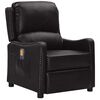 vidaXL Fauteuil de massage Noir Similicuir brillant