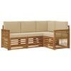 vidaXL Ensembles de canap&eacute;s avec coussin 4 pcs Bois d'Acacia Massif