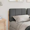 vidaXL T&ecirc;te de lit capitonn&eacute;e Marron et gris clair 135 cm Pin massif