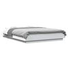 vidaXL Cadre de lit avec lumi&egrave;res LED sans matelas blanc 140x200 cm