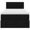 vidaXL Cadre de lit ottoman avec matelas noir 90x200 cm velours