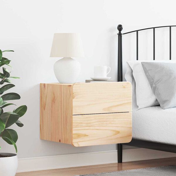 vidaXL Table de chevet Marron 39 x 34 x 33 cm Bois de pin massif