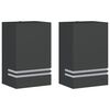 vidaXL Appliques murales d'ext&eacute;rieur 2 pcs noir acier inoxydable