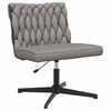 vidaXL Chaise pivotante de bureau Gris clair Tissu