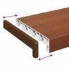 vidaXL Appui de fen&ecirc;tre Bois Brun 60 x 25 x 4,5 cm PVC