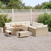 vidaXL Ensemble de canap&eacute; de jardin 13 pcs Beige polyrotin