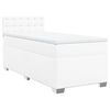 vidaXL Sommier &agrave; lattes de lit avec matelas Blanc 90x190 cm Similicuir
