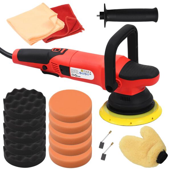 vidaXL Polisseuse excentrique et accessoires double action 21mm 1000 W
