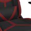 vidaXL Chaise de jeu Noir et rouge bordeaux Similicuir