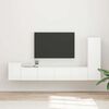 vidaXL Ensemble meuble TV 3 pcs Blanc brillant Bois d'ing&eacute;nierie
