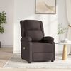 vidaXL Fauteuil &eacute;lectrique de massage Marron fonc&eacute; Tissu