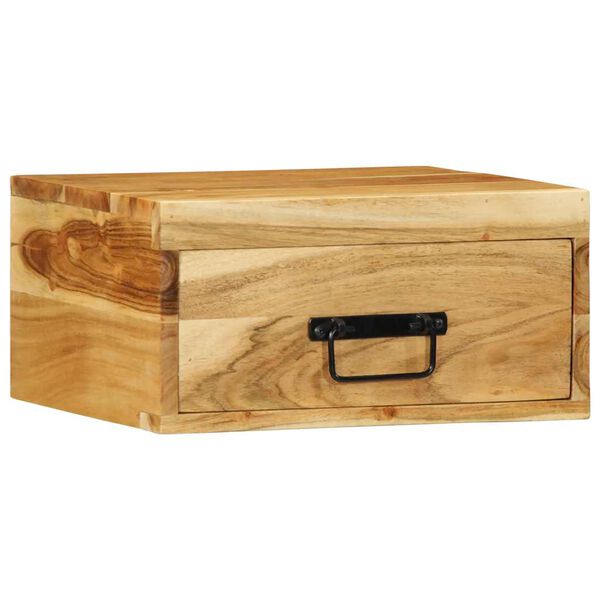 vidaXL Tables de chevet murales 2 pcs bois massif d'acacia