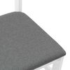 vidaXL Chaises à manger coussins 2 pcs blanc bois massif caoutchouc