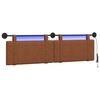 vidaXL T&ecirc;te de lit suspendue Marron PU antique