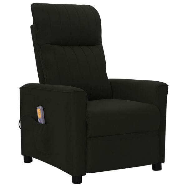 vidaXL Fauteuil de massage Noir Tissu