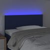 vidaXL T&ecirc;te de lit &agrave; LED Bleu 80x5x78/88 cm Tissu