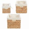 vidaXL Paniers de rangement 3 pcs Naturel 35 x 30 x 25 cm