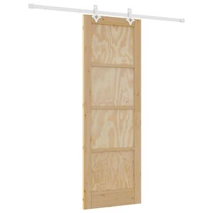 vidaXL Porte coulissante Naturel et Blanc 73,5 x 211 cm