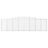 vidaXL Paniers à gabions arqués 9 pcs 400x30x100/120 cm Fer galvanisé