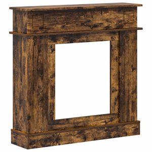 vidaXL Cadre de chemin&eacute;e Ch&ecirc;ne fum&eacute; 102 x 26 x 100 cm