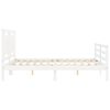 vidaXL Cadre de lit sans matelas blanc 160x200 cm bois massif