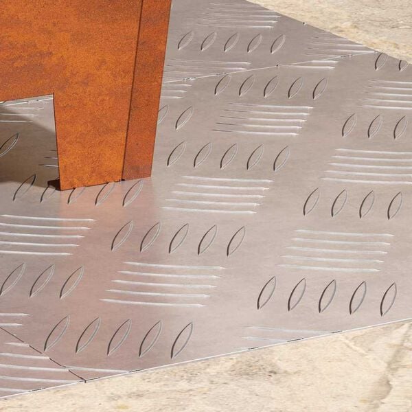 vidaXL Plaques à damier 4 pcs Argent 40 x 40 cm Aluminium