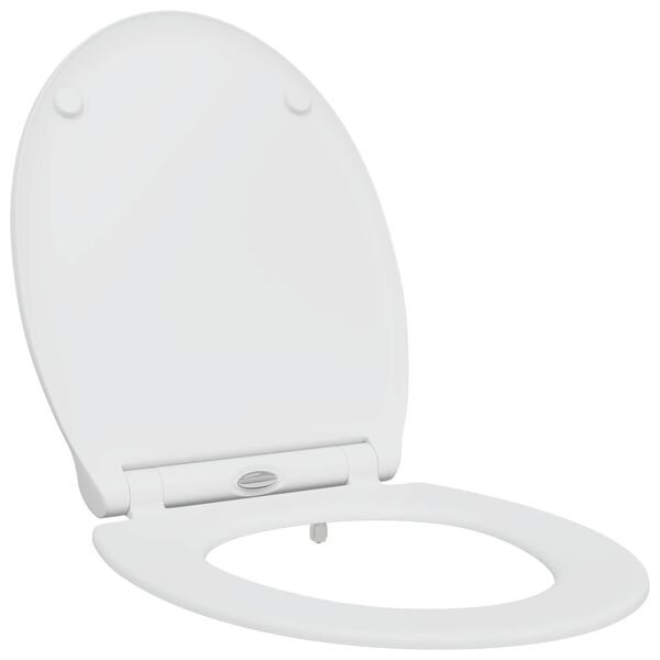 vidaXL Si&egrave;ge de toilette Blanc 47 x 37,5 x 3,8 cm Duroplast