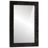 vidaXL Miroir de bain noir 50x70x2,5 cm bois manguier massif et verre