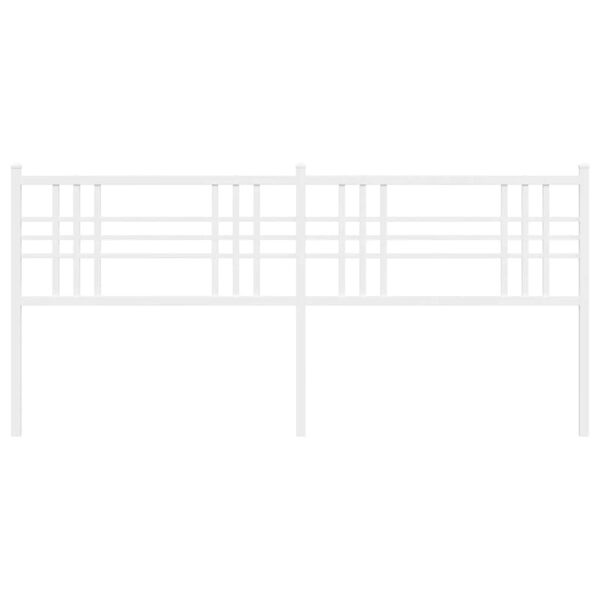 vidaXL T&ecirc;te de lit de remplacement m&eacute;tal blanc 180 cm