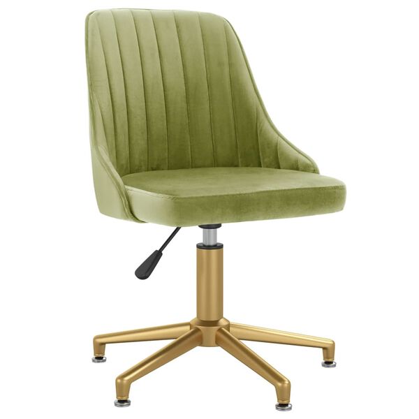 vidaXL Chaises pivotantes &agrave; manger lot de 4 vert clair velours