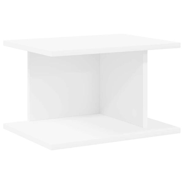 vidaXL Table de chevet Blanc 40 x 30 x 25 cm Bois d'ing&eacute;nierie